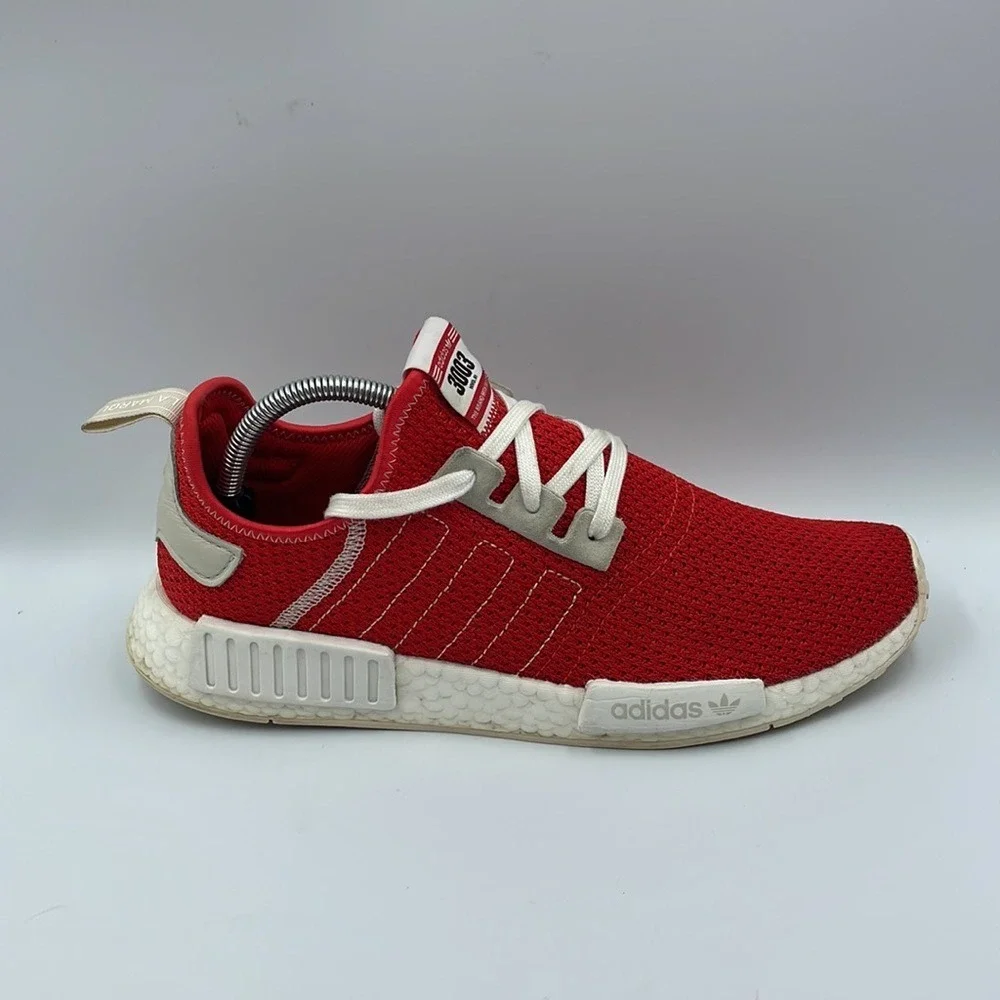 Adidas NMD R1 Red White Running Shoes BD7897 Men's Sz 10